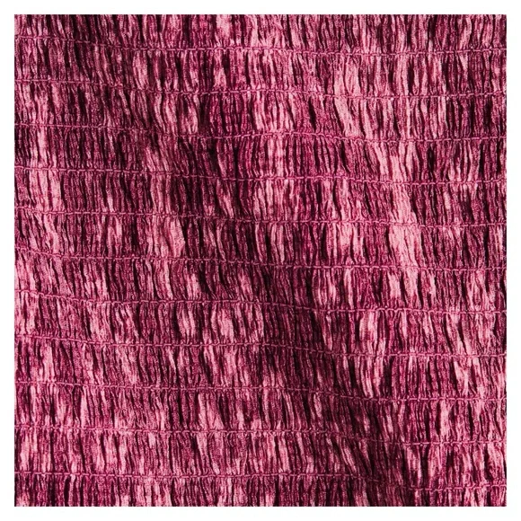 H&M Ruffle Smocked Crop Top Small Pink Pattern NWT - Picture 8 of 8